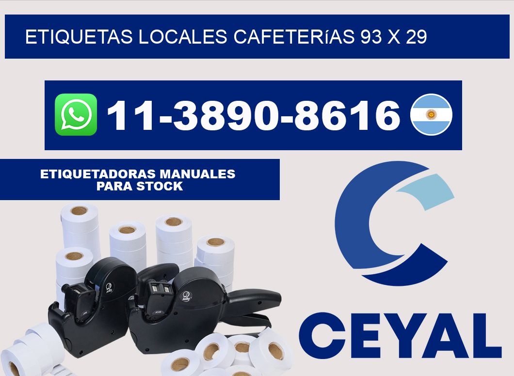etiquetas locales cafeterías 93 x 29