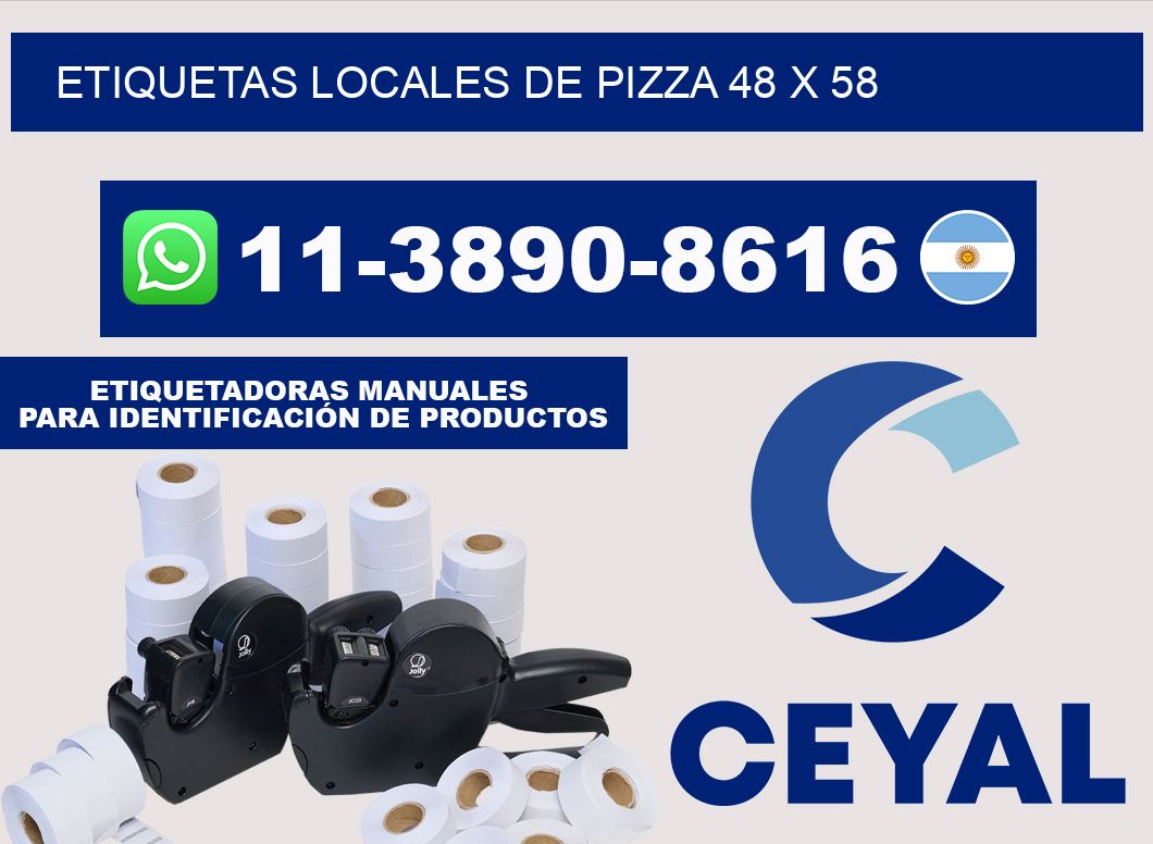 etiquetas locales de pizza 48 x 58