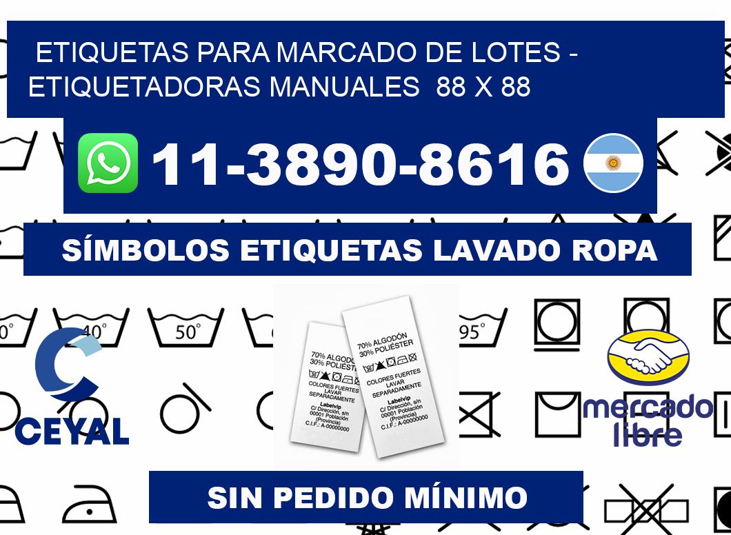 etiquetas para marcado de lotes - Etiquetadoras Manuales  88 x 88