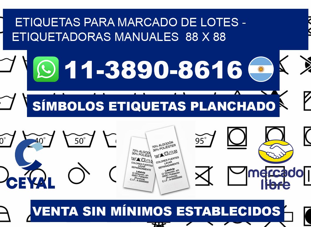 etiquetas para marcado de lotes - Etiquetadoras Manuales  88 x 88