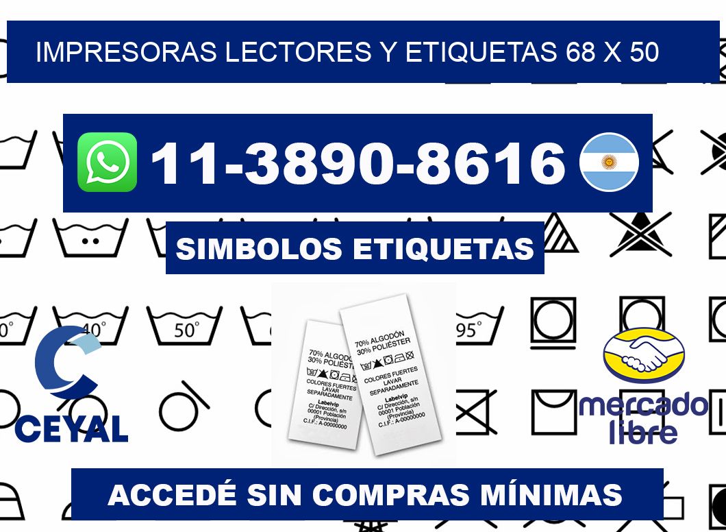 impresoras lectores y etiquetas 68 x 50