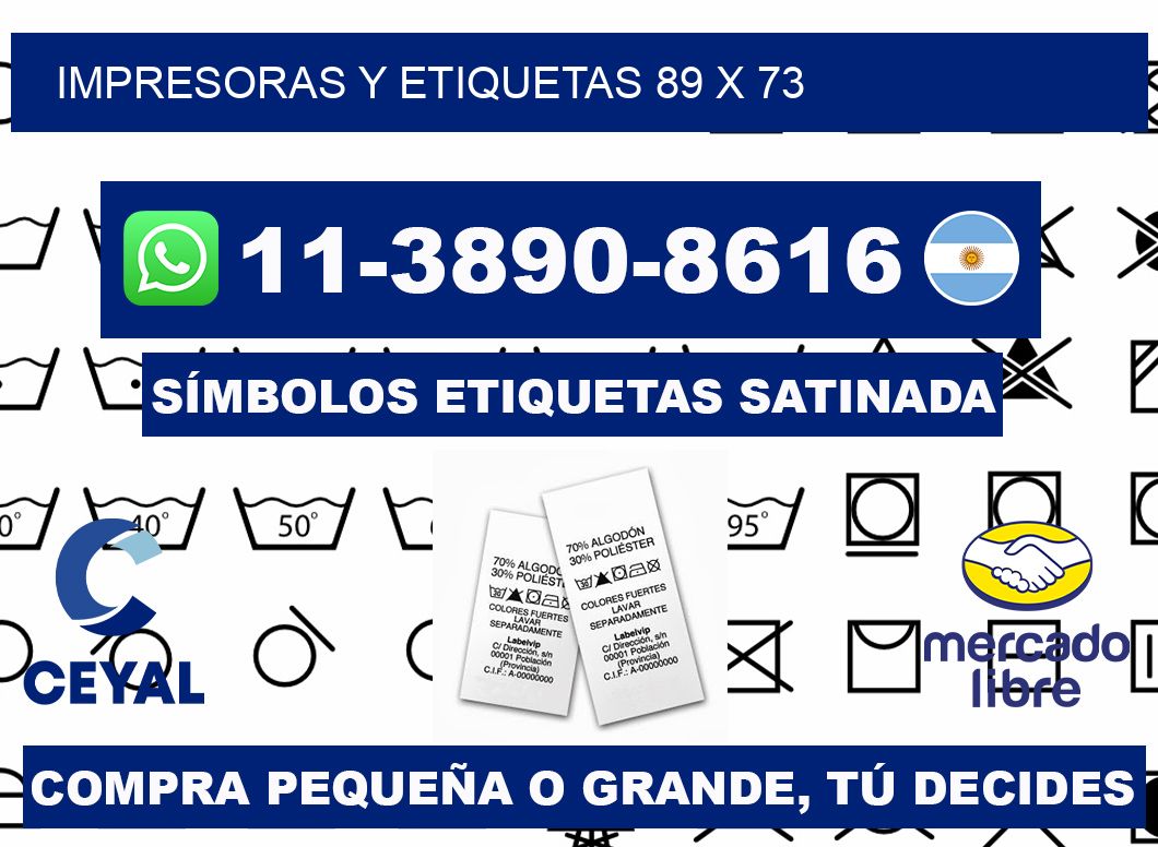 impresoras y etiquetas 89 x 73