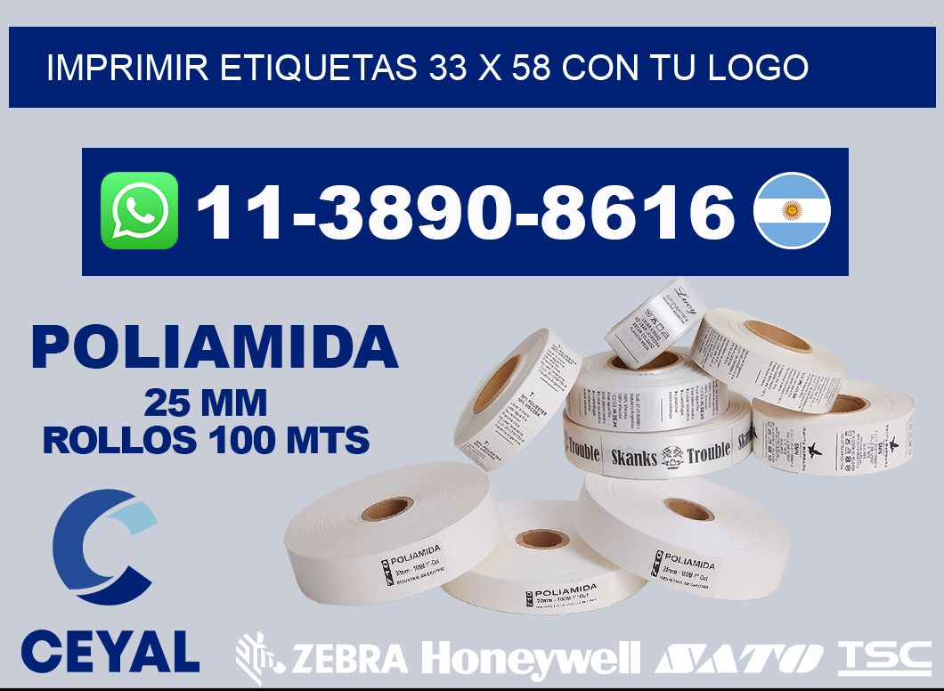imprimir etiquetas 33 x 58 con tu logo