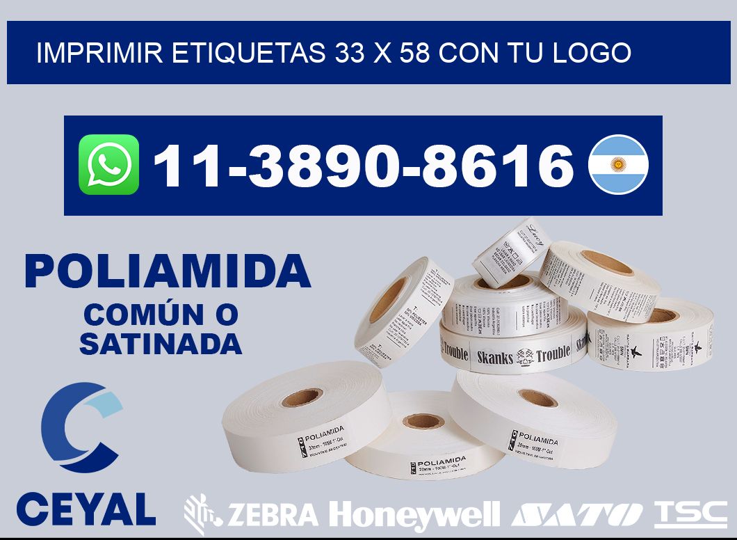 imprimir etiquetas 33 x 58 con tu logo