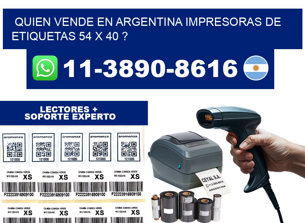 quien vende en argentina impresoras de etiquetas 54 x 40 ?