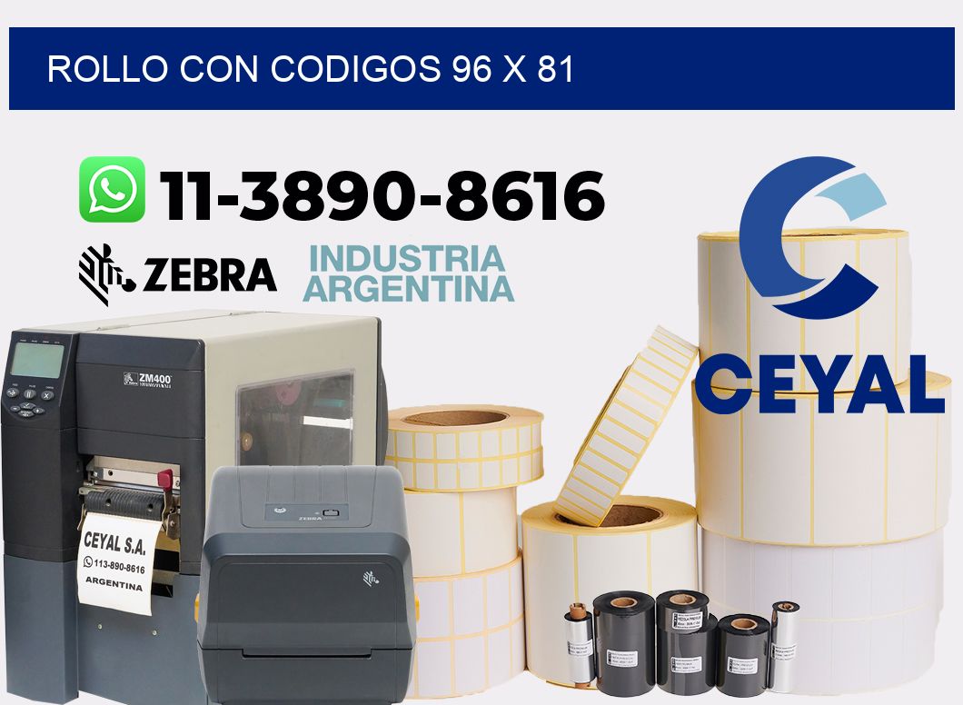 rollo con codigos 96 x 81