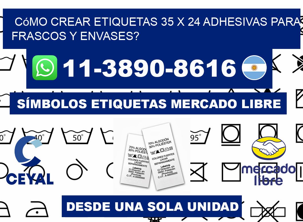 Cómo crear etiquetas 35 x 24 adhesivas para frascos y envases?