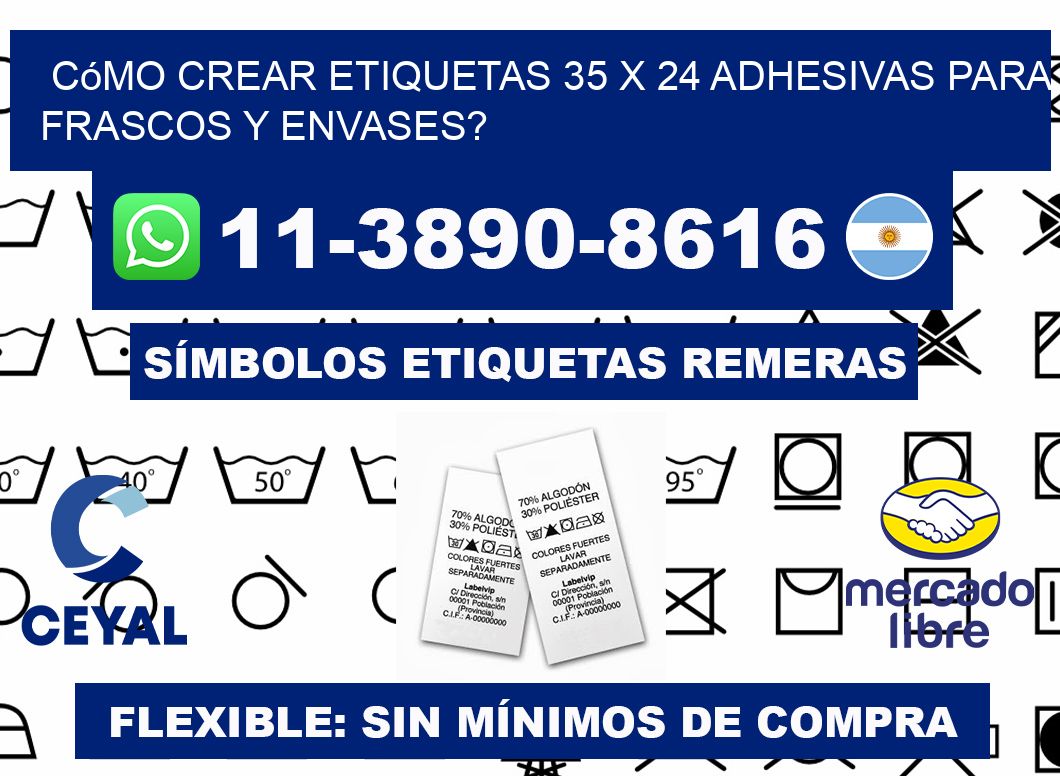 Cómo crear etiquetas 35 x 24 adhesivas para frascos y envases?