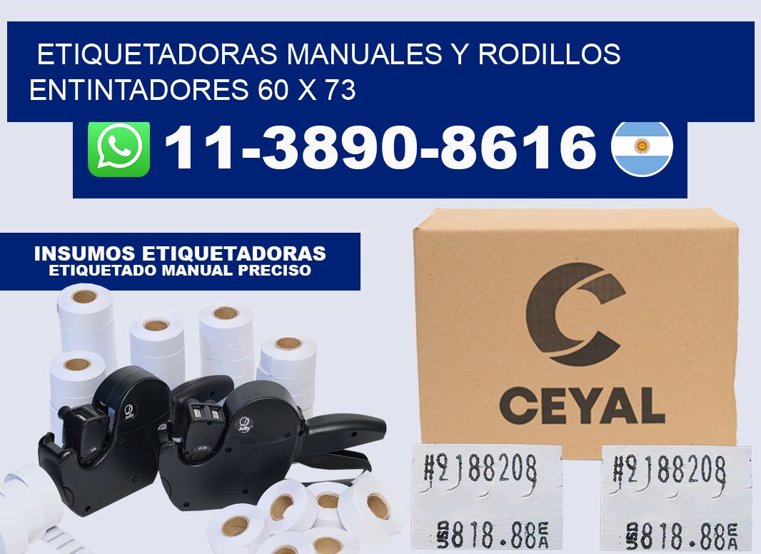 Etiquetadoras manuales y rodillos entintadores 60 x 73
