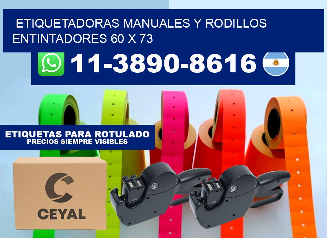Etiquetadoras manuales y rodillos entintadores 60 x 73