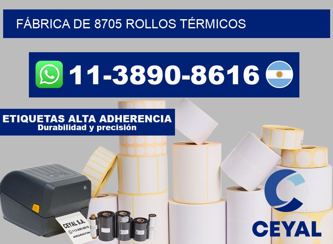 FÁBRICA DE 8705 ROLLOS TÉRMICOS