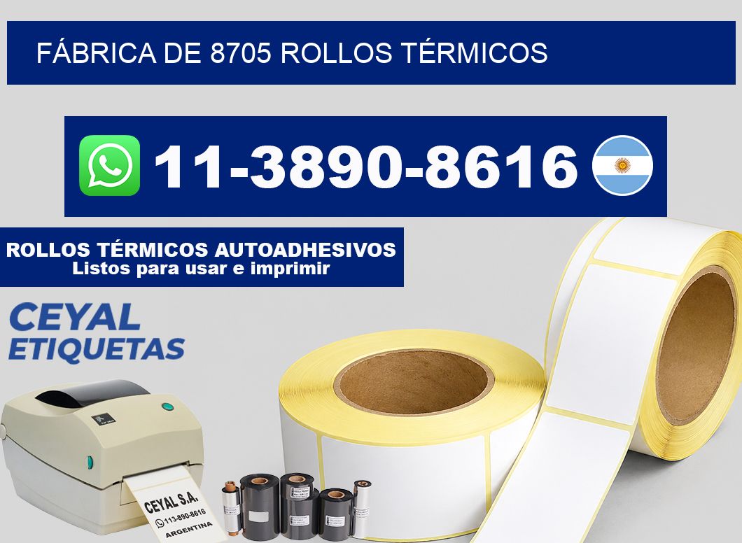 FÁBRICA DE 8705 ROLLOS TÉRMICOS