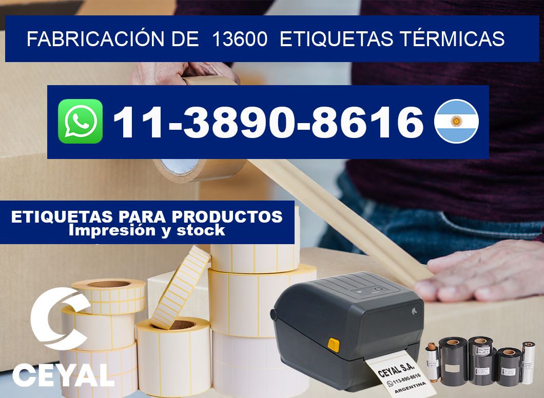 FABRICACIÓN DE  13600  ETIQUETAS TÉRMICAS
