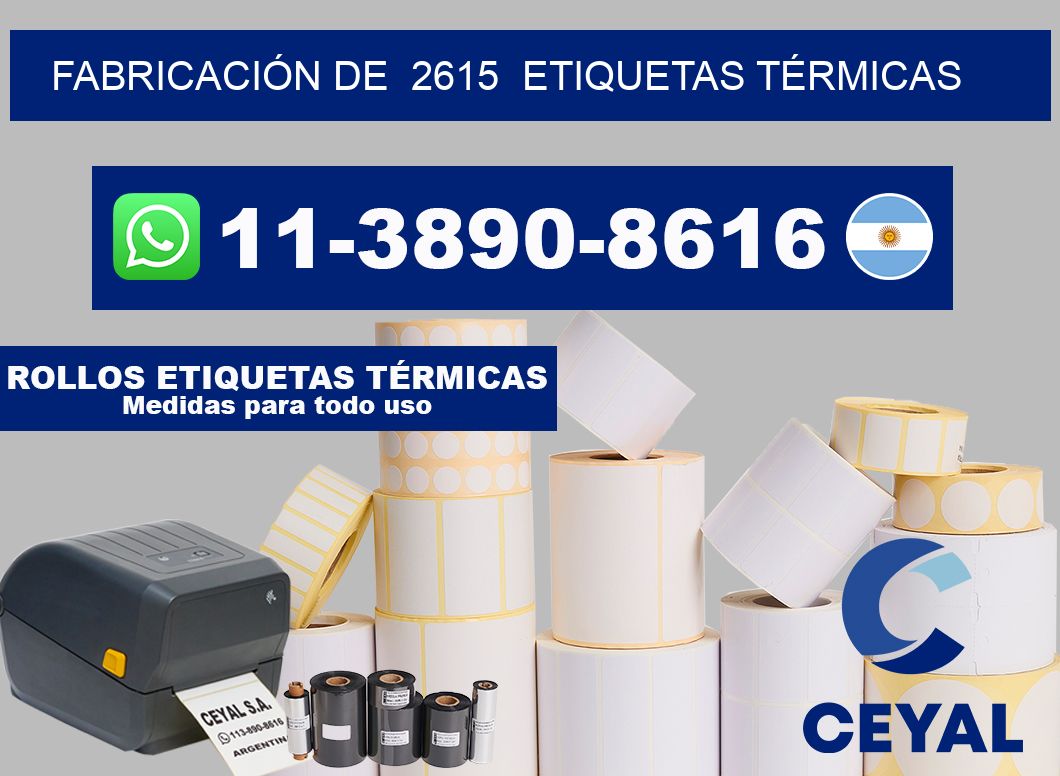 FABRICACIÓN DE 2615 ETIQUETAS TÉRMICAS