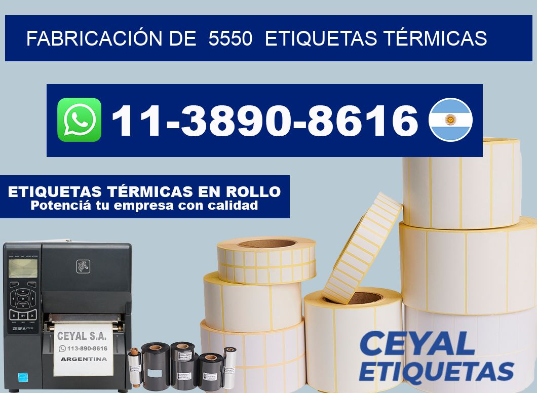 FABRICACIÓN DE  5550  ETIQUETAS TÉRMICAS