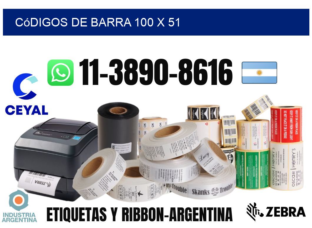 códigos de barra 100 x 51