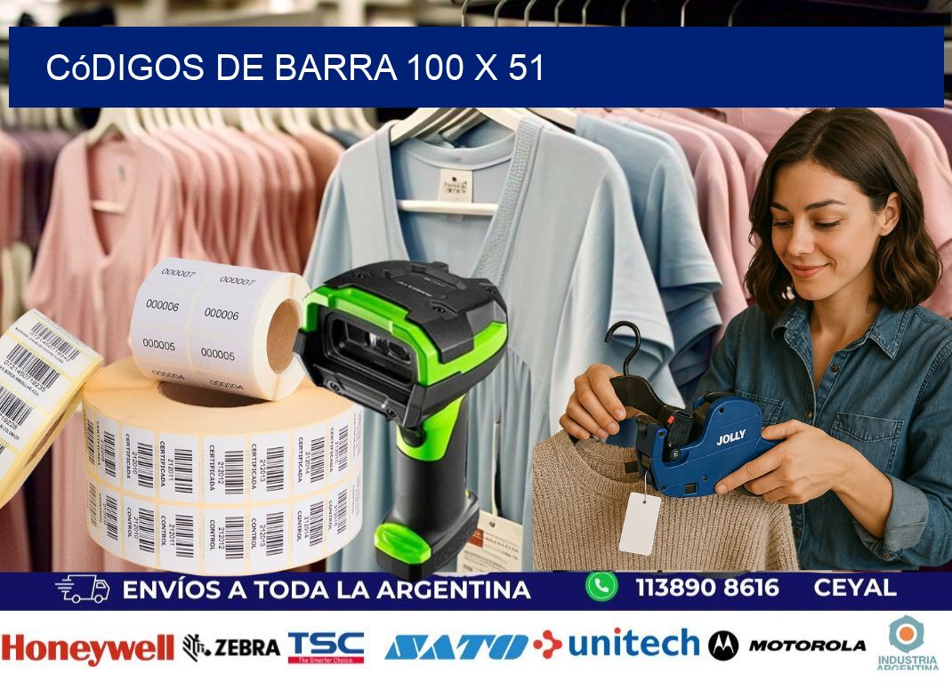 códigos de barra 100 x 51