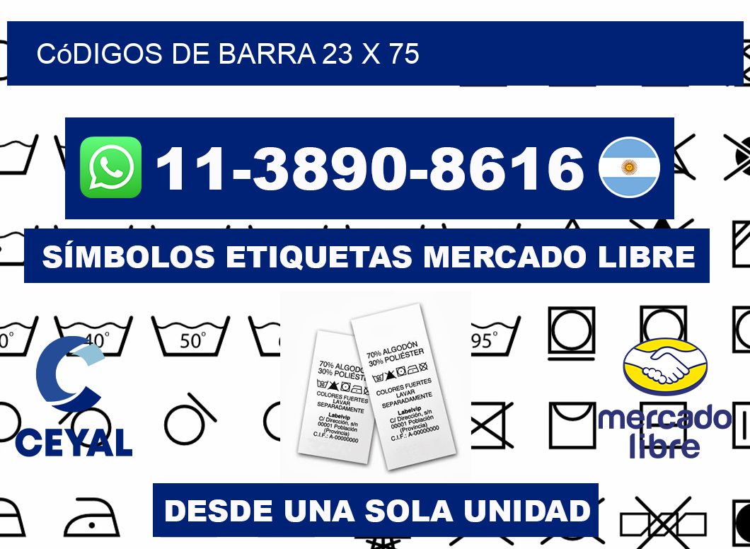 códigos de barra 23 x 75