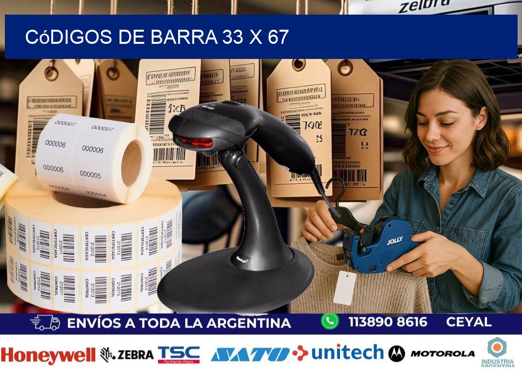 códigos de barra 33 x 67