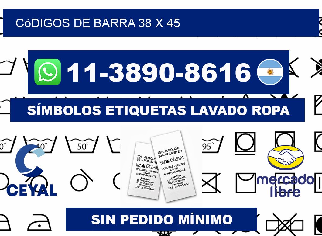códigos de barra 38 x 45