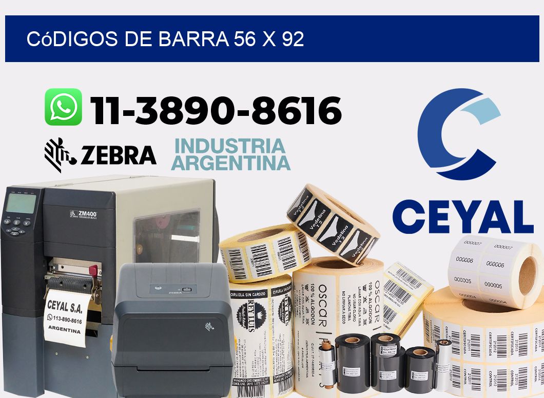 códigos de barra 56 x 92