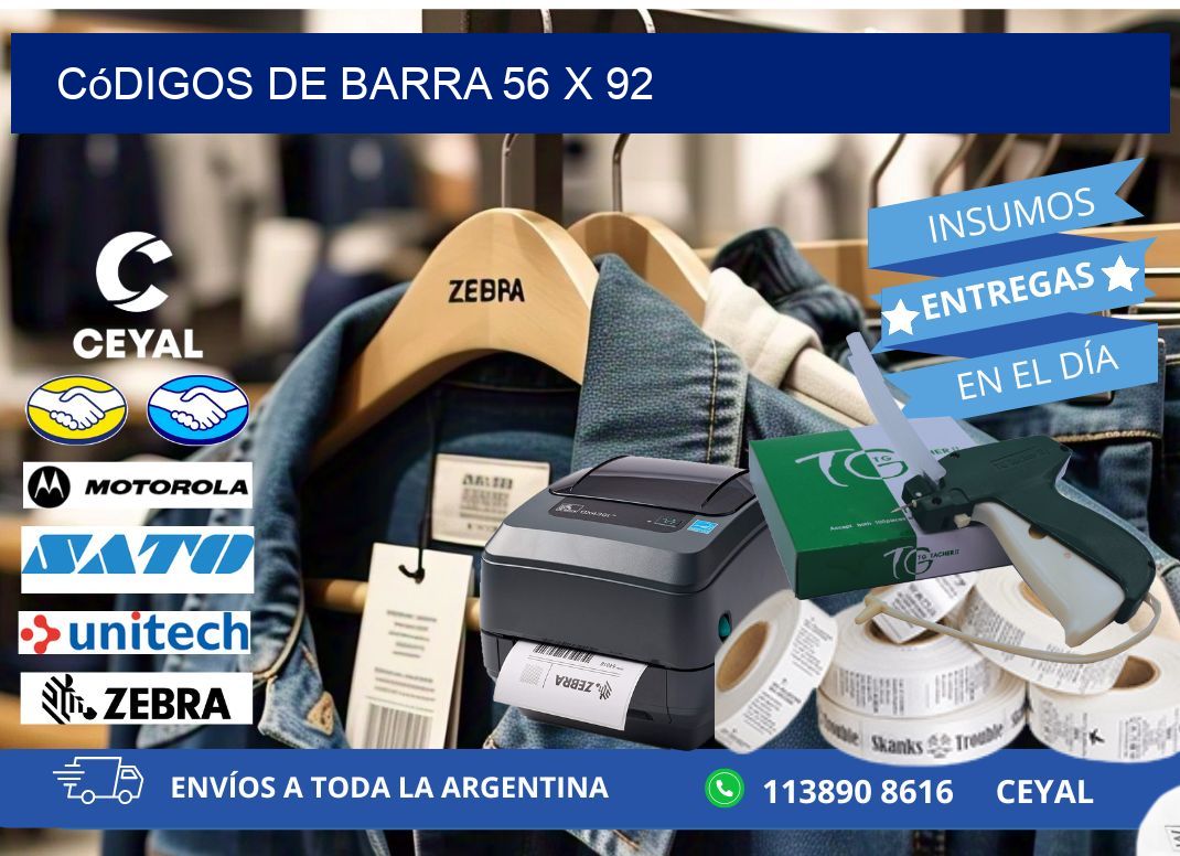 códigos de barra 56 x 92
