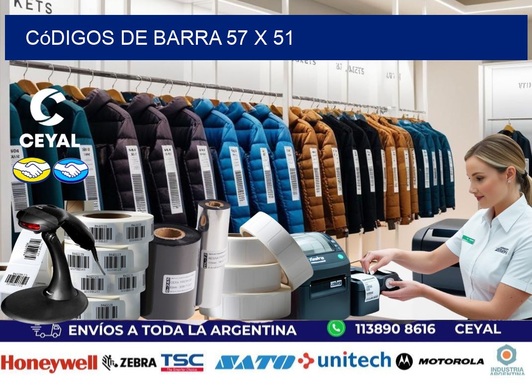 códigos de barra 57 x 51