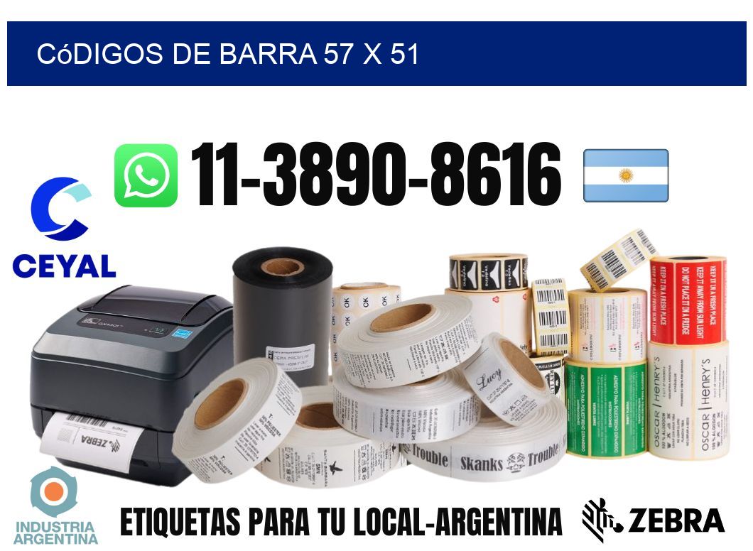 códigos de barra 57 x 51