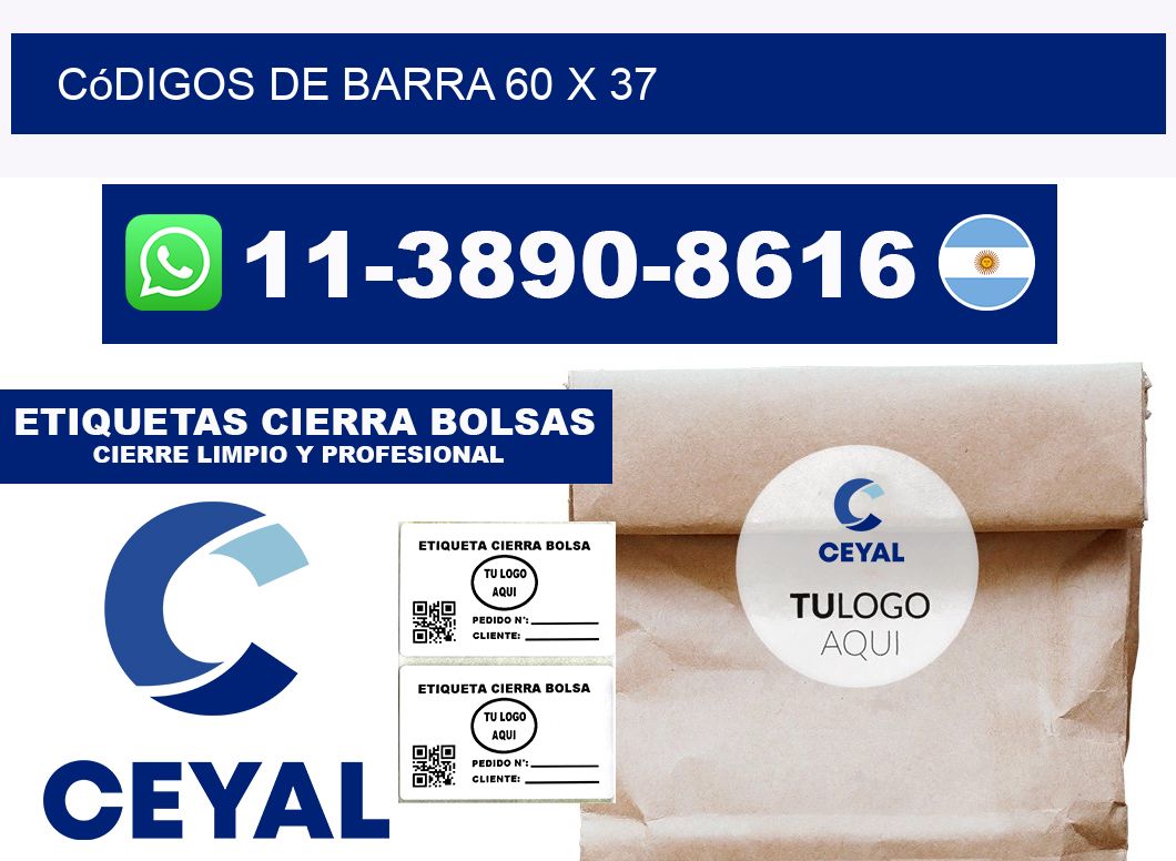 códigos de barra 60 x 37