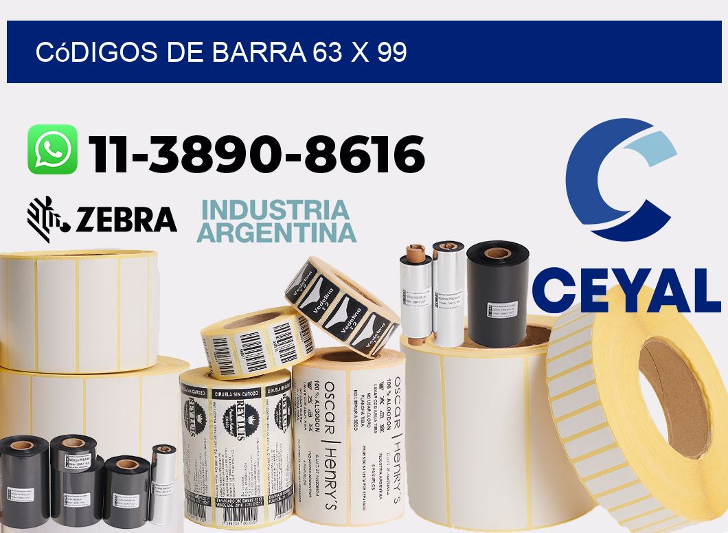 códigos de barra 63 x 99