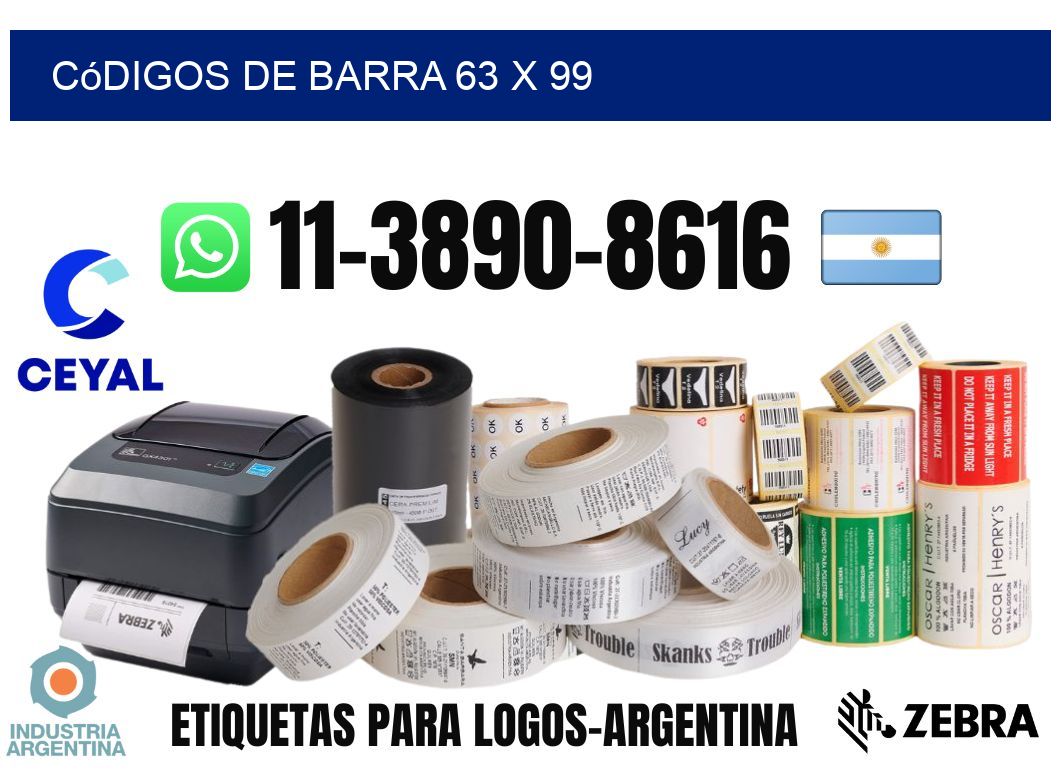 códigos de barra 63 x 99