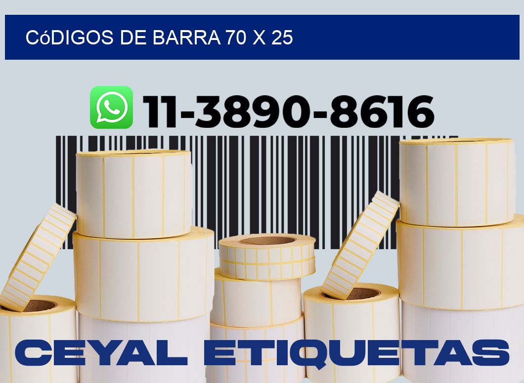 códigos de barra 70 x 25