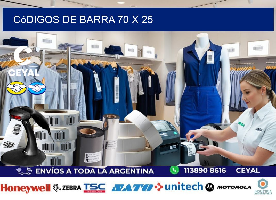 códigos de barra 70 x 25