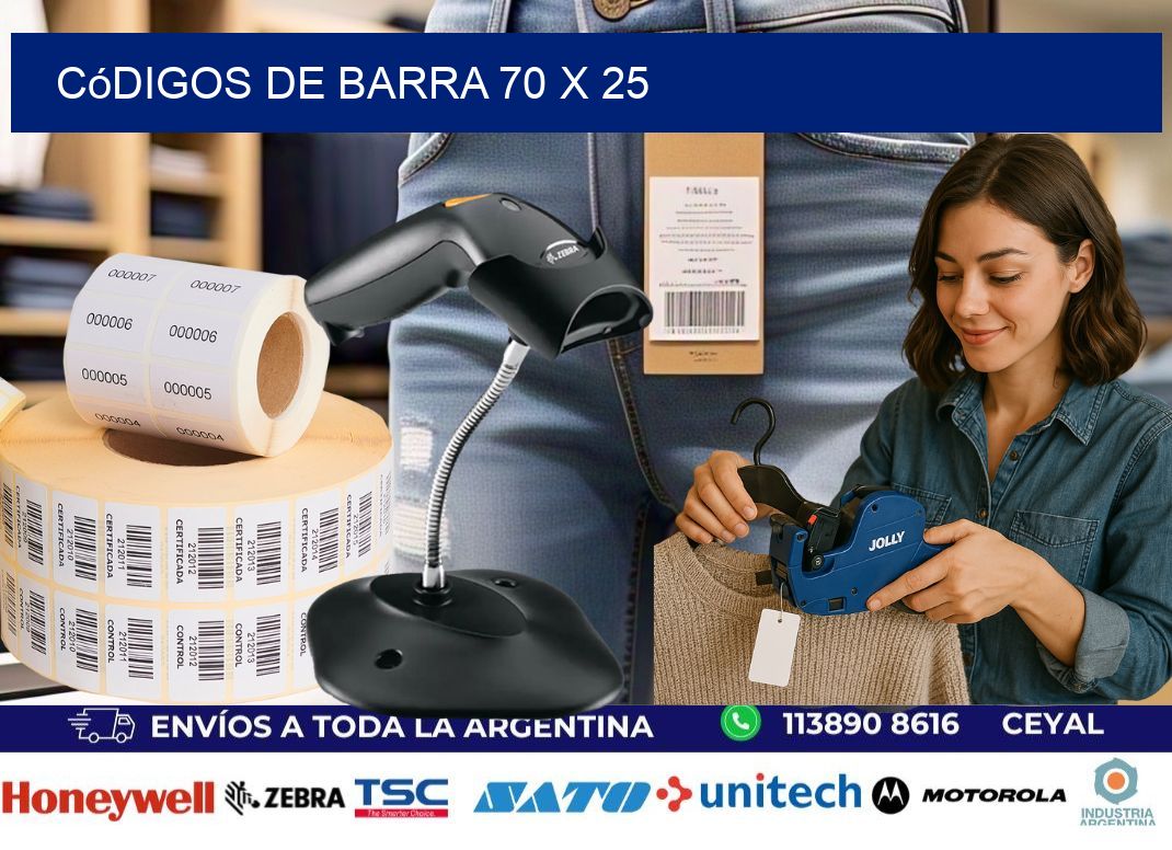 códigos de barra 70 x 25