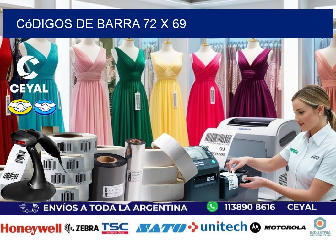 códigos de barra 72 x 69
