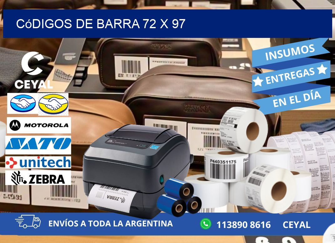 códigos de barra 72 x 97