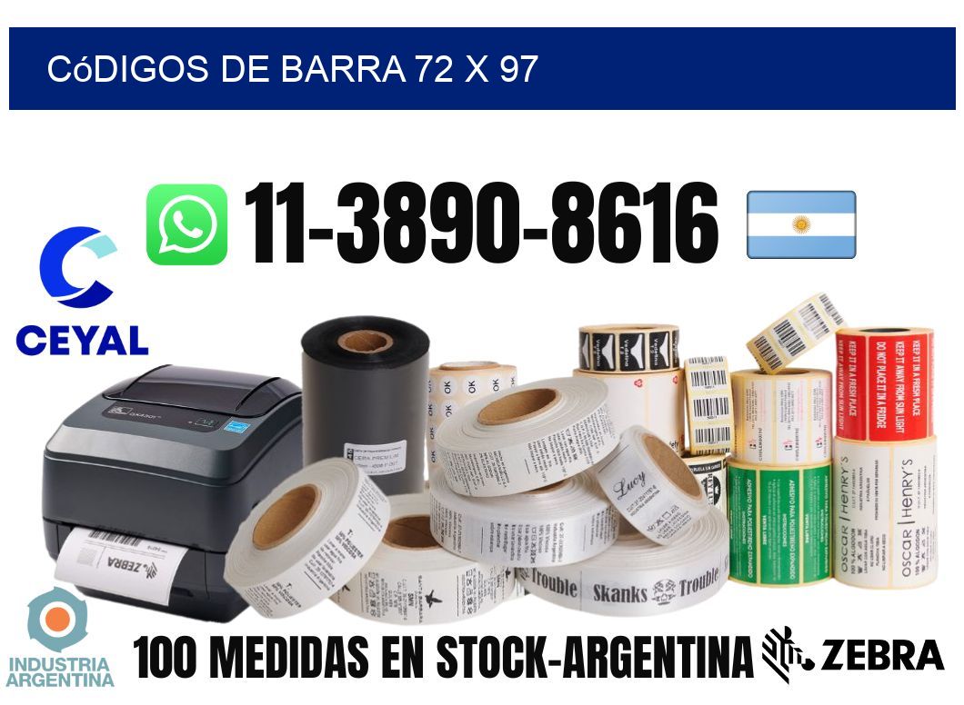 códigos de barra 72 x 97