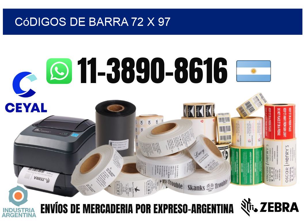 códigos de barra 72 x 97