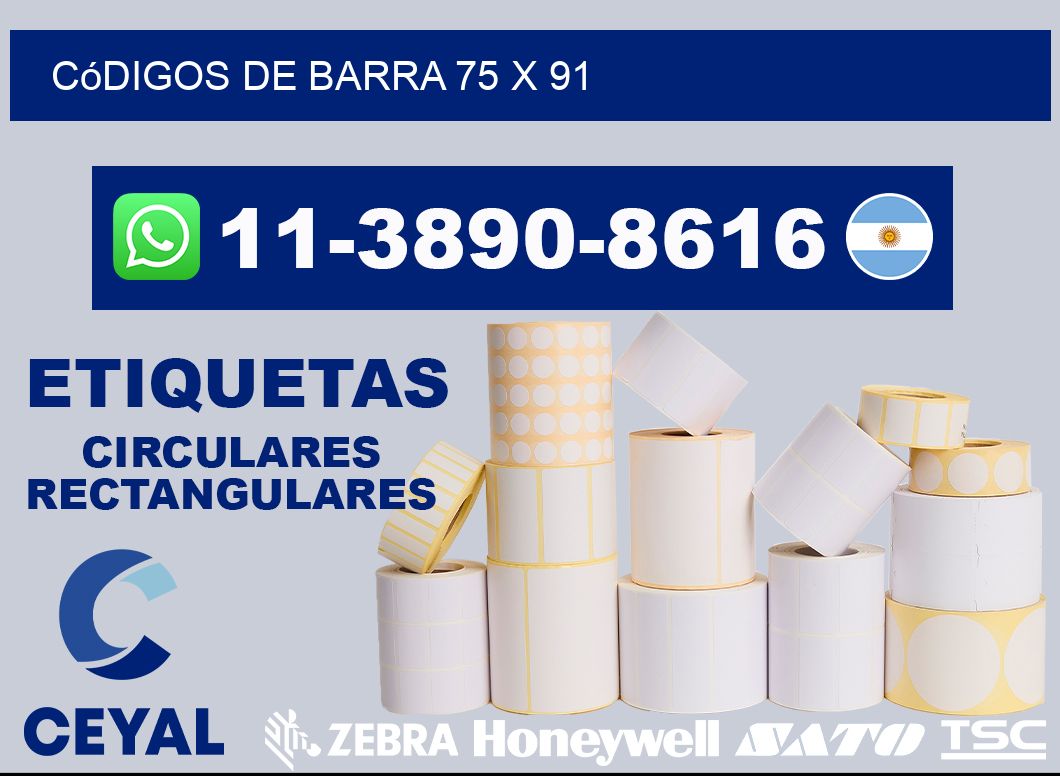 códigos de barra 75 x 91