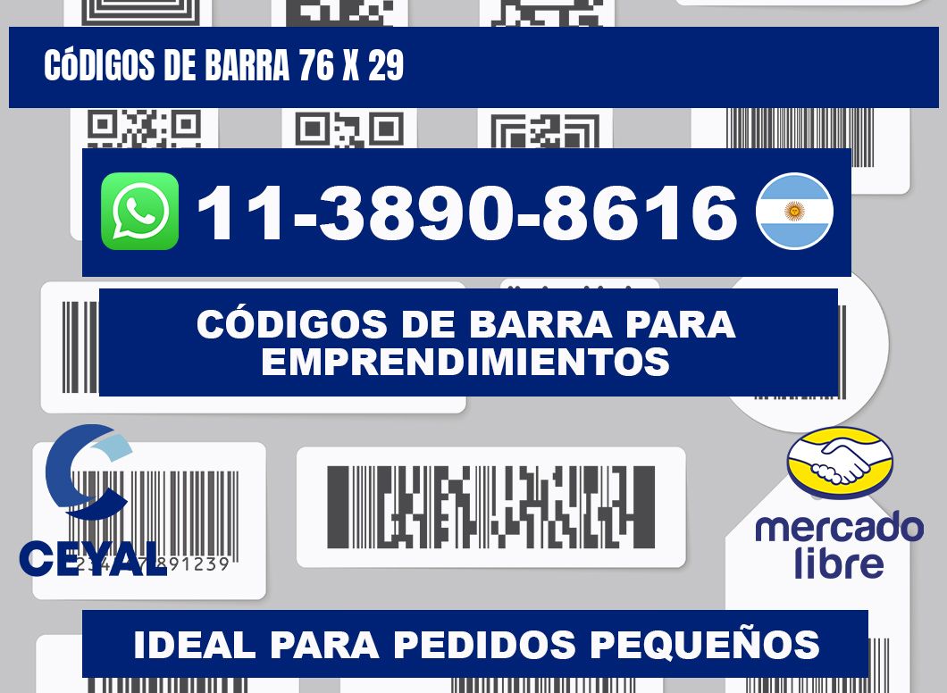 códigos de barra 76 x 29