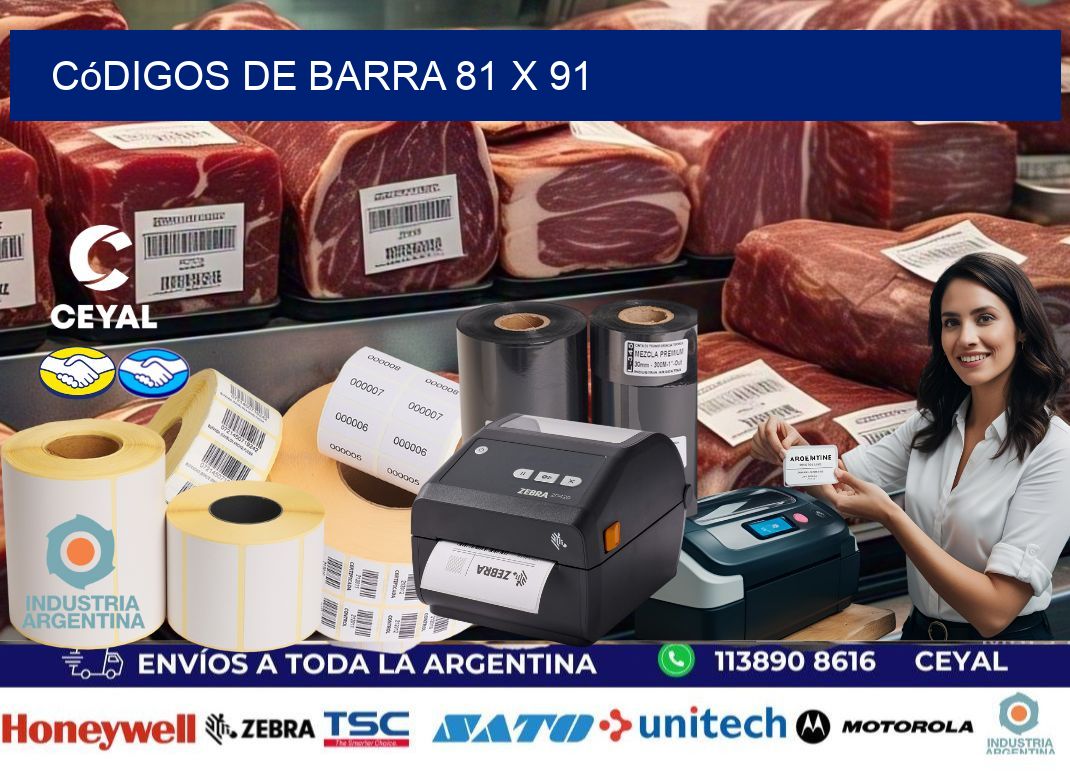 códigos de barra 81 x 91