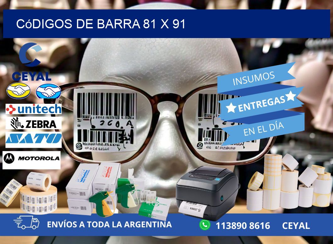 códigos de barra 81 x 91