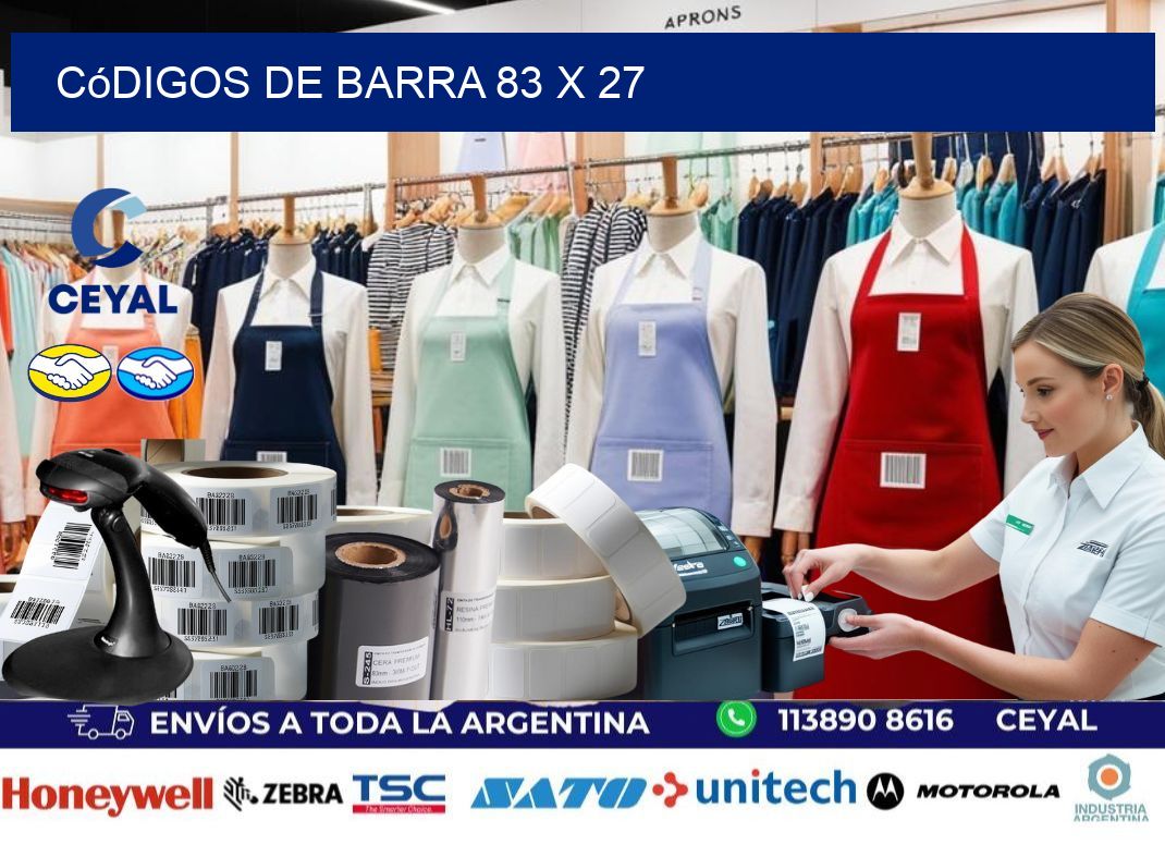 códigos de barra 83 x 27