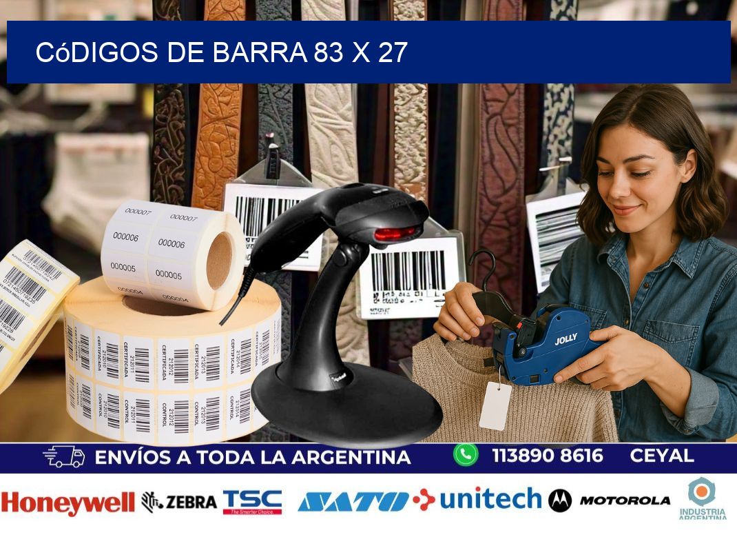 códigos de barra 83 x 27