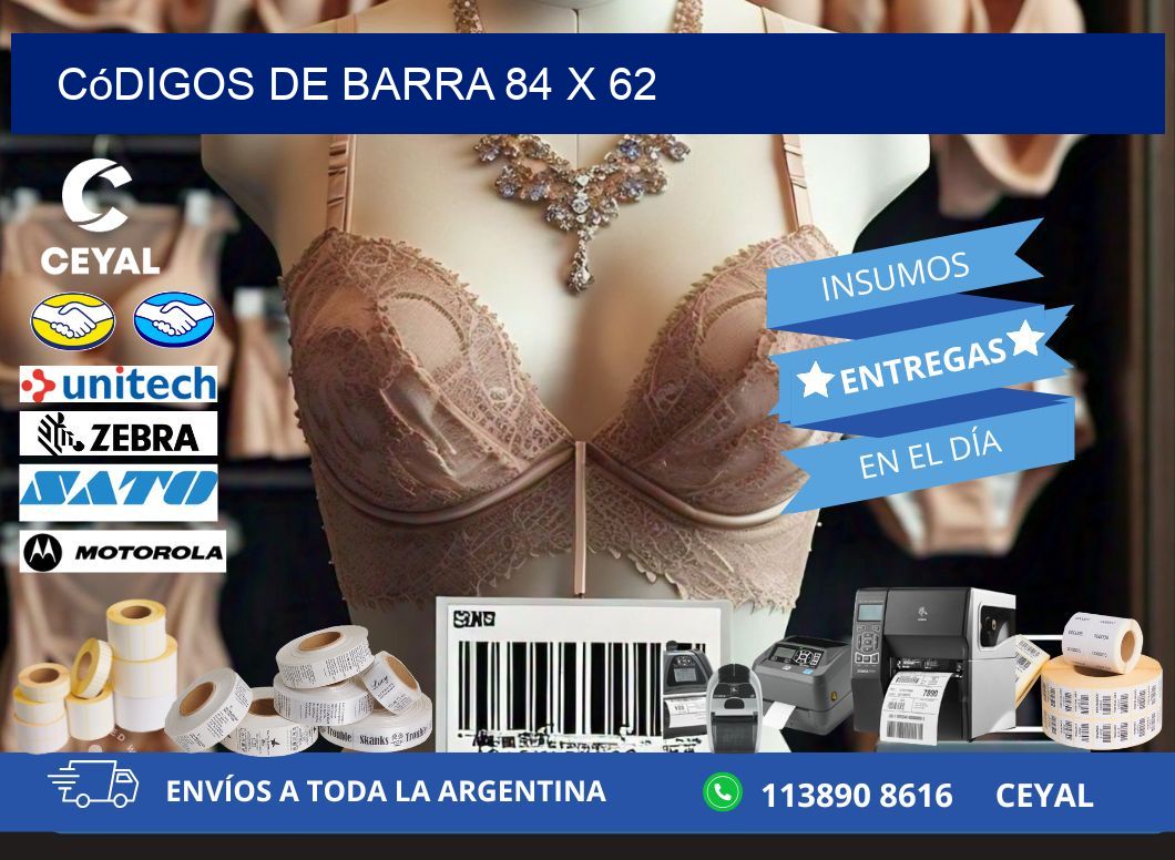 códigos de barra 84 x 62