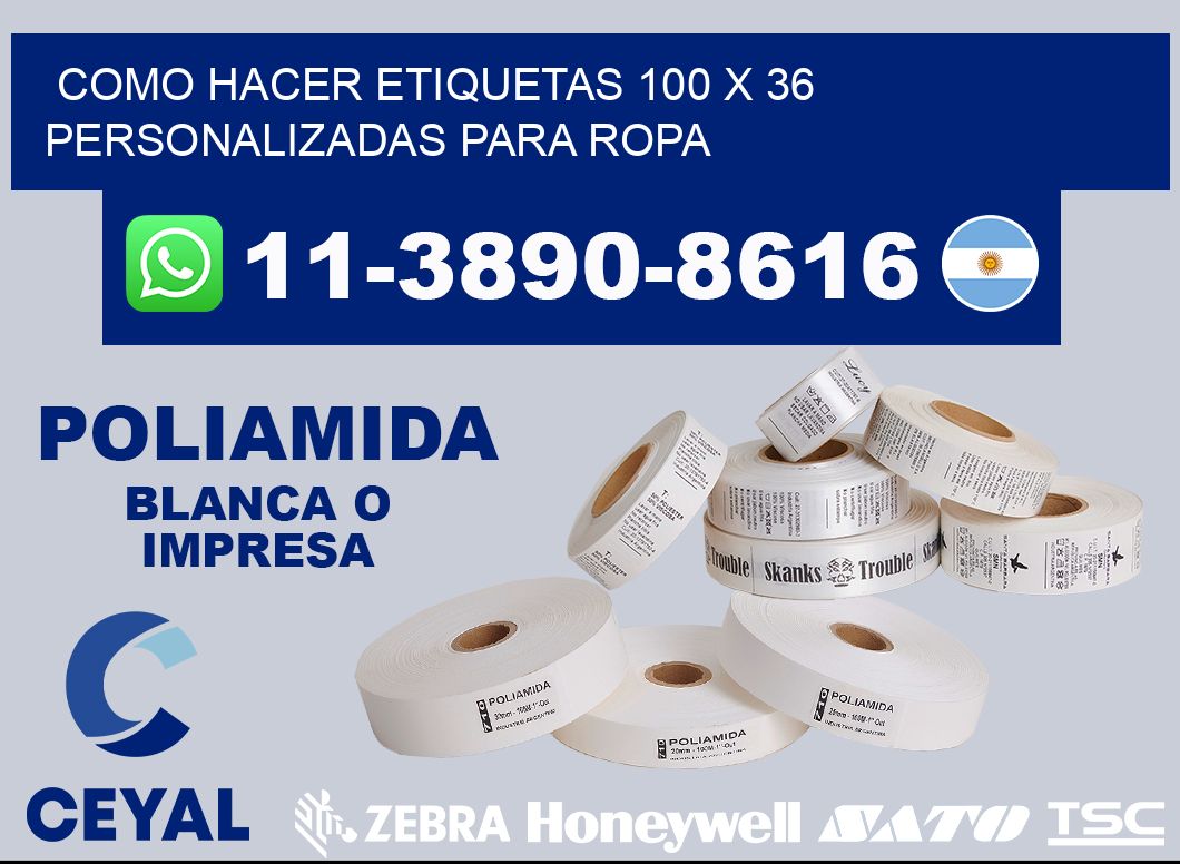 como hacer etiquetas 100 x 36 personalizadas para ropa