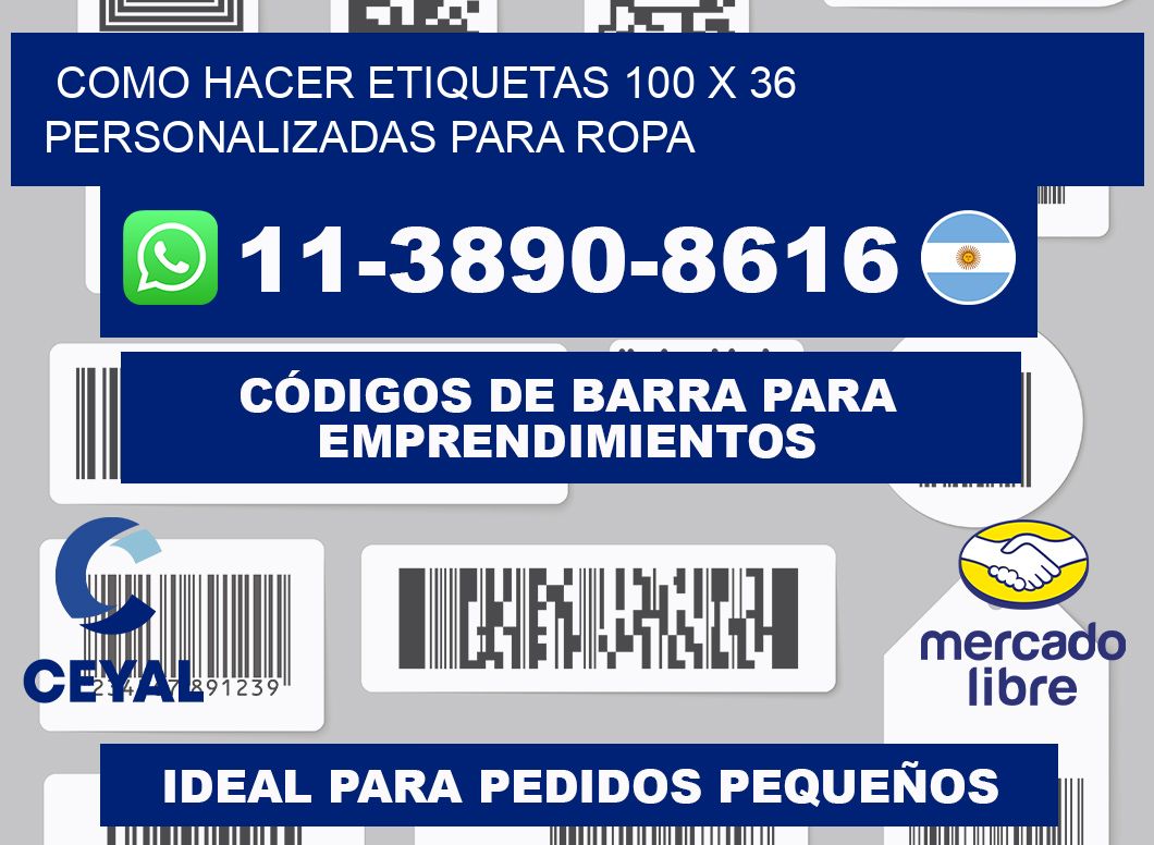 como hacer etiquetas 100 x 36 personalizadas para ropa