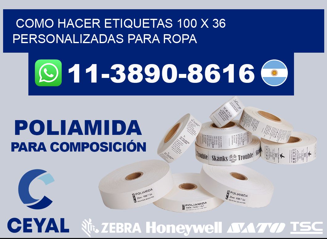como hacer etiquetas 100 x 36 personalizadas para ropa