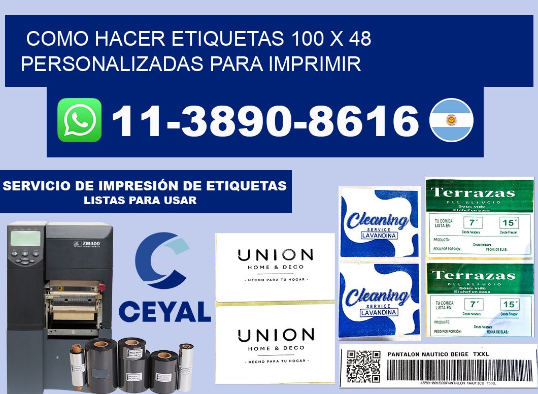 como hacer etiquetas 100 x 48 personalizadas para imprimir