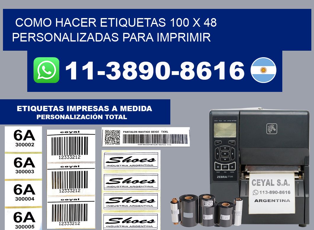 como hacer etiquetas 100 x 48 personalizadas para imprimir